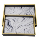 Lot de 2 Plateaux de Service En Bois M2