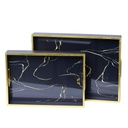 Lot de 2 Plateaux de Service En Bois M2