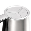 un hachoir électrique de marque RAF, modèle R.7711.  Capacité : 5 litres (5.0L). Matériau : Bol en acier inoxydable. Fonction : Hache, mixe et broie divers ingrédients (viandes, légumes, herbes, etc.). Puissance : 1200W