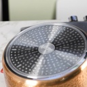 Couscoussier Olina  - Capacité : 8 Litres - Nombre de pièces : 3 - Matériau : Granite - Facile à nettoyer, sain et hygiénique - Fabriqué à partir de matériaux naturels et durables - Poignées ergonomiques et décoratives résistantes à la chaleur - Résistant à la chaleur élevée, tolérant aux défauts chimiques - Couleur : Cuivre