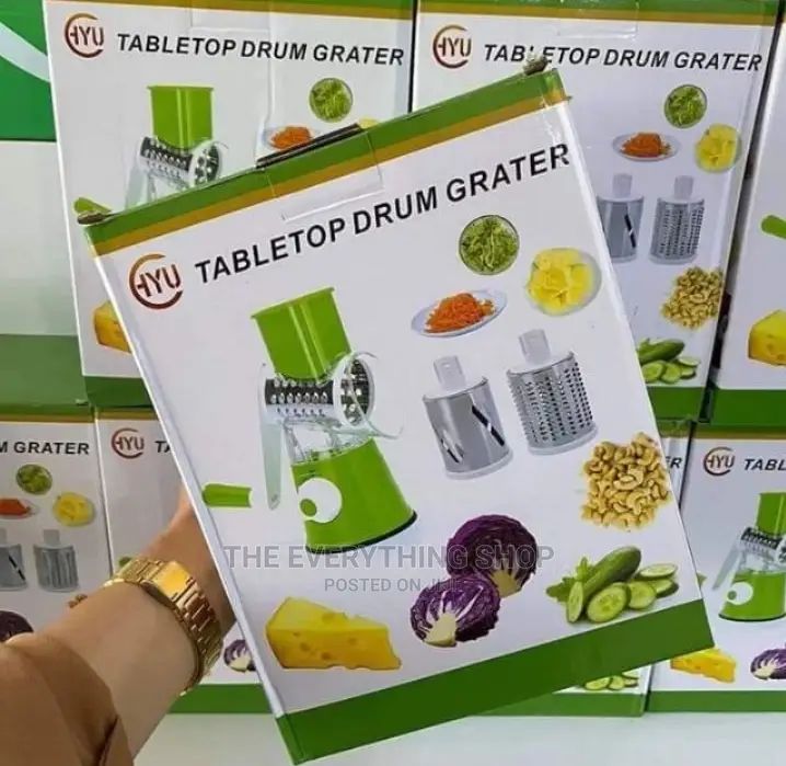 Râpe Manuelle Rotative 3en1 – TableTop Drum Grater 